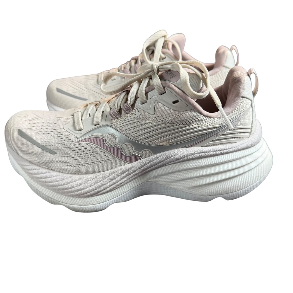 Saucony Hurricane 24 Womens Running Shoes Rose Quartz White S10933-242 Size 6